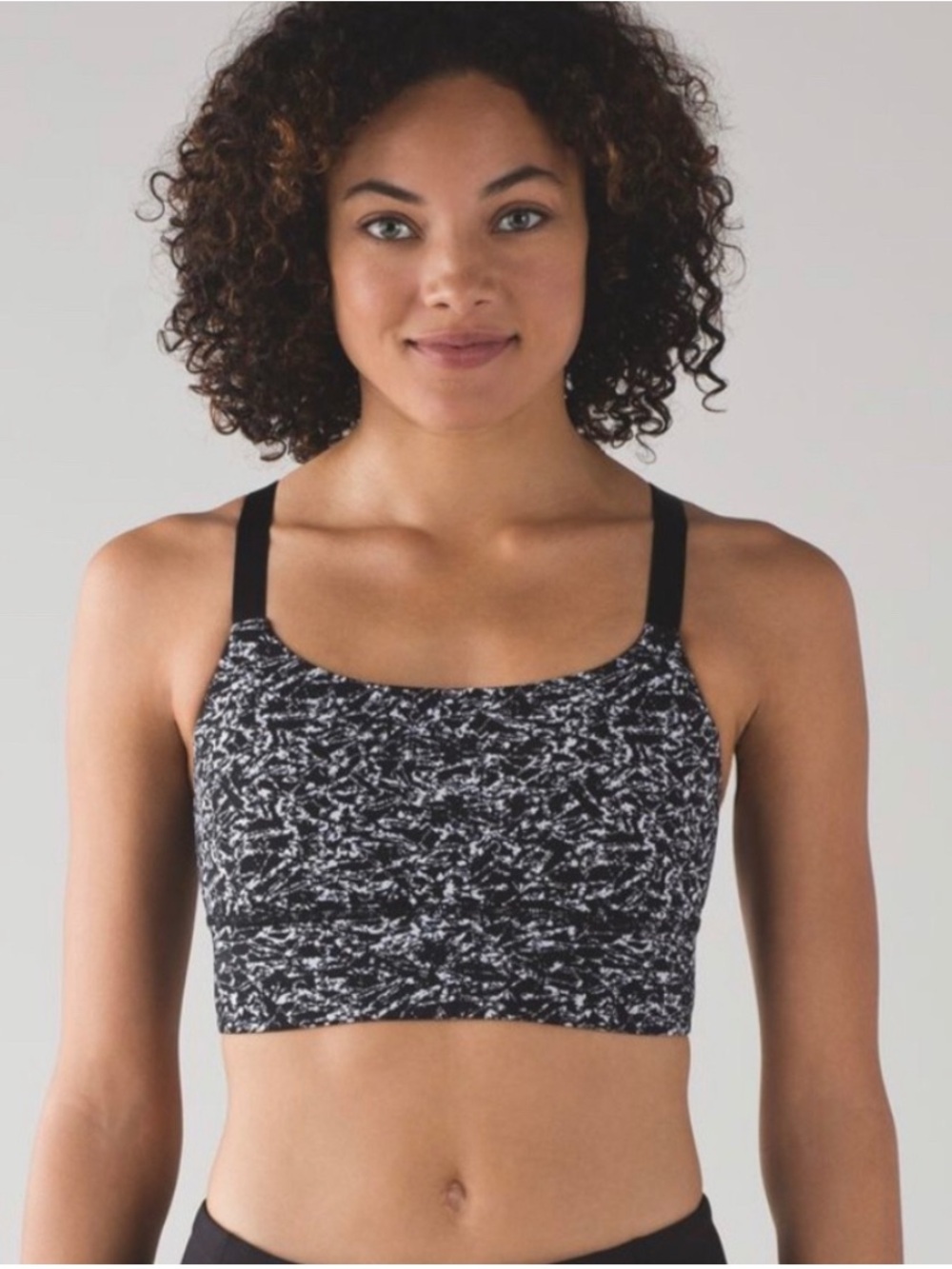 Lululemon Both Ways Iced Wave Black White Bra Size 2